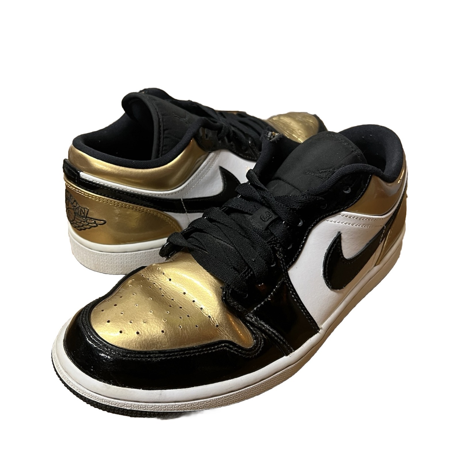 Air Jordan 1 Low Gold Toe Shoes Size 9.5 Cq9447-700